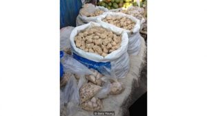Cameroon "kaolin" for sale at the local market
